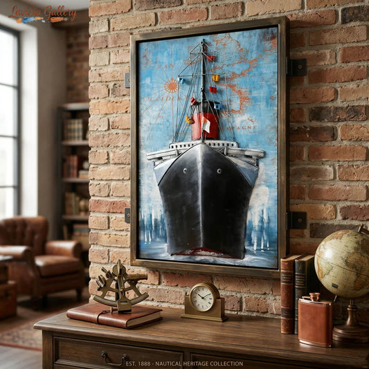 Handcrafted Vintage Ocean Liner 3D Metal Wall Art for Home & Office Decor