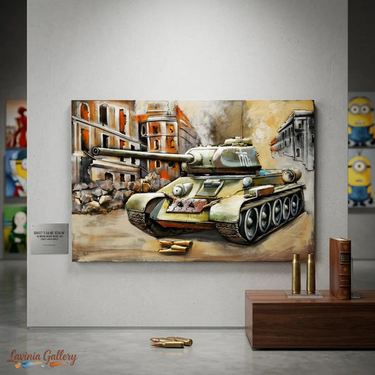 Handcrafted T-34-85 Tank 3D Metal Wall Art for Home & Office Decor