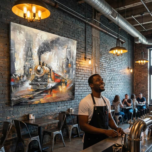 Handcrafted Vintage Steam Train 3D Metal Wall Art for Home & Office Decor