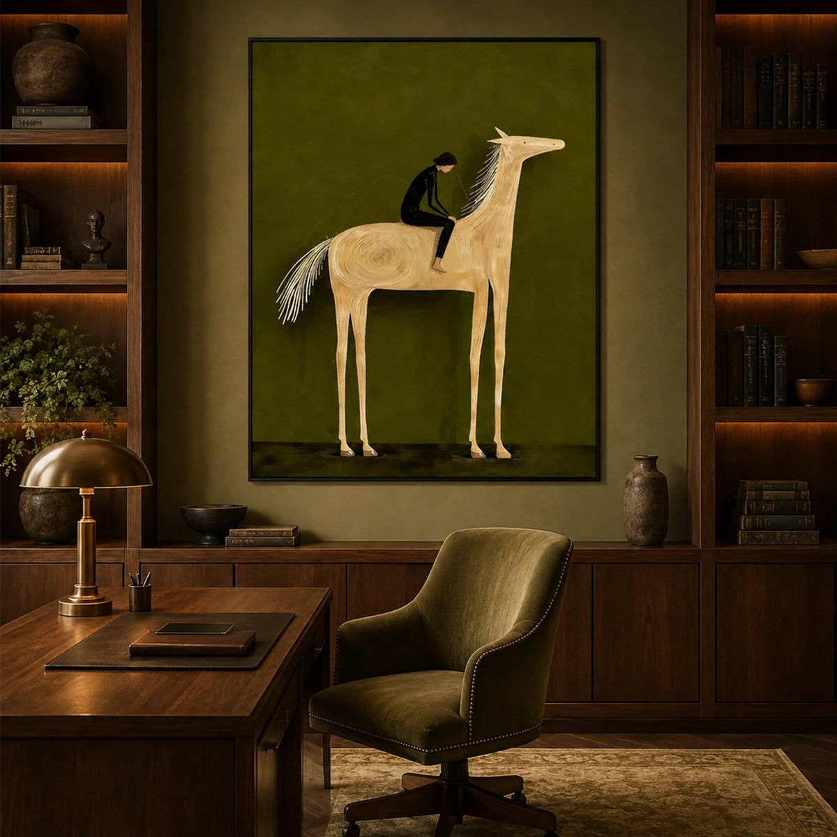 Hand-Painted Western Cowboy Wall Art #VA195