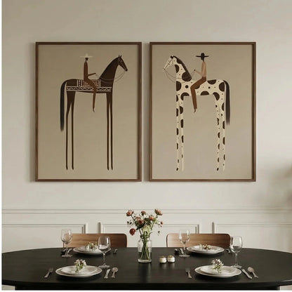 Hand-Painted Vintage Americana Wall Art Set of 2 #VA013