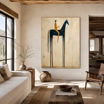 Hand-Painted Western Cowboy Wall Art #VA182