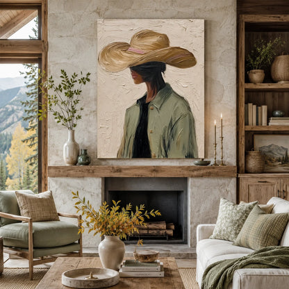 Hand-Painted Western Cowboy Wall Art #VA130