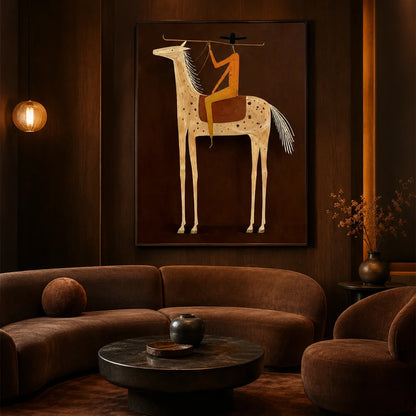 Hand-Painted Western Cowboy Wall Art #VA196