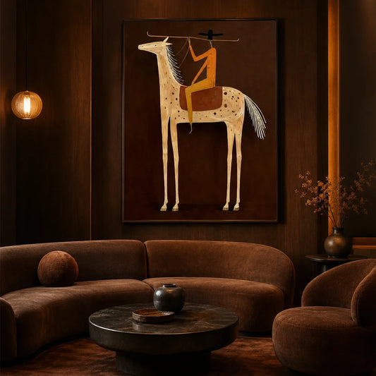 Hand-Painted Western Cowboy Wall Art #VA196