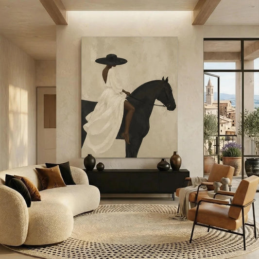 Hand-Painted Western Cowboy Wall Art #VA223