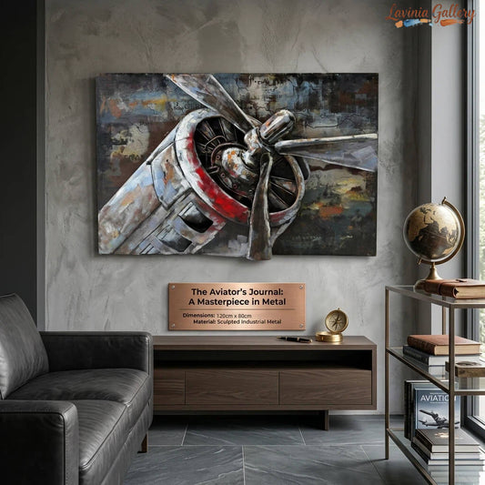 Handcrafted Vintage Airplane Propeller 3D Metal Wall Art for Home & Office Decor