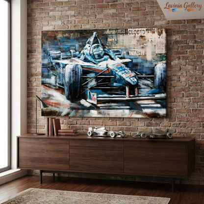 Handcrafted Race Car 3D Metal Wall Art for Home & Office Decor