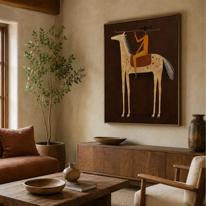 Hand-Painted Western Cowboy Wall Art #VA196
