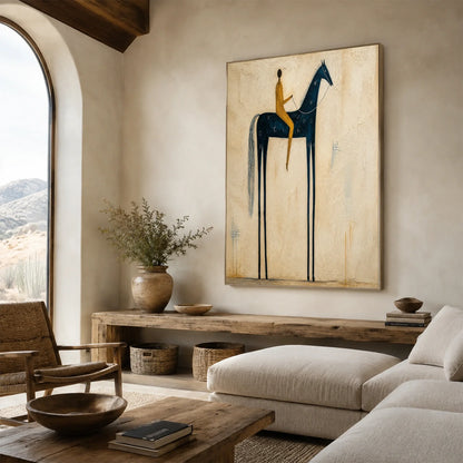 Hand-Painted Western Cowboy Wall Art #VA182