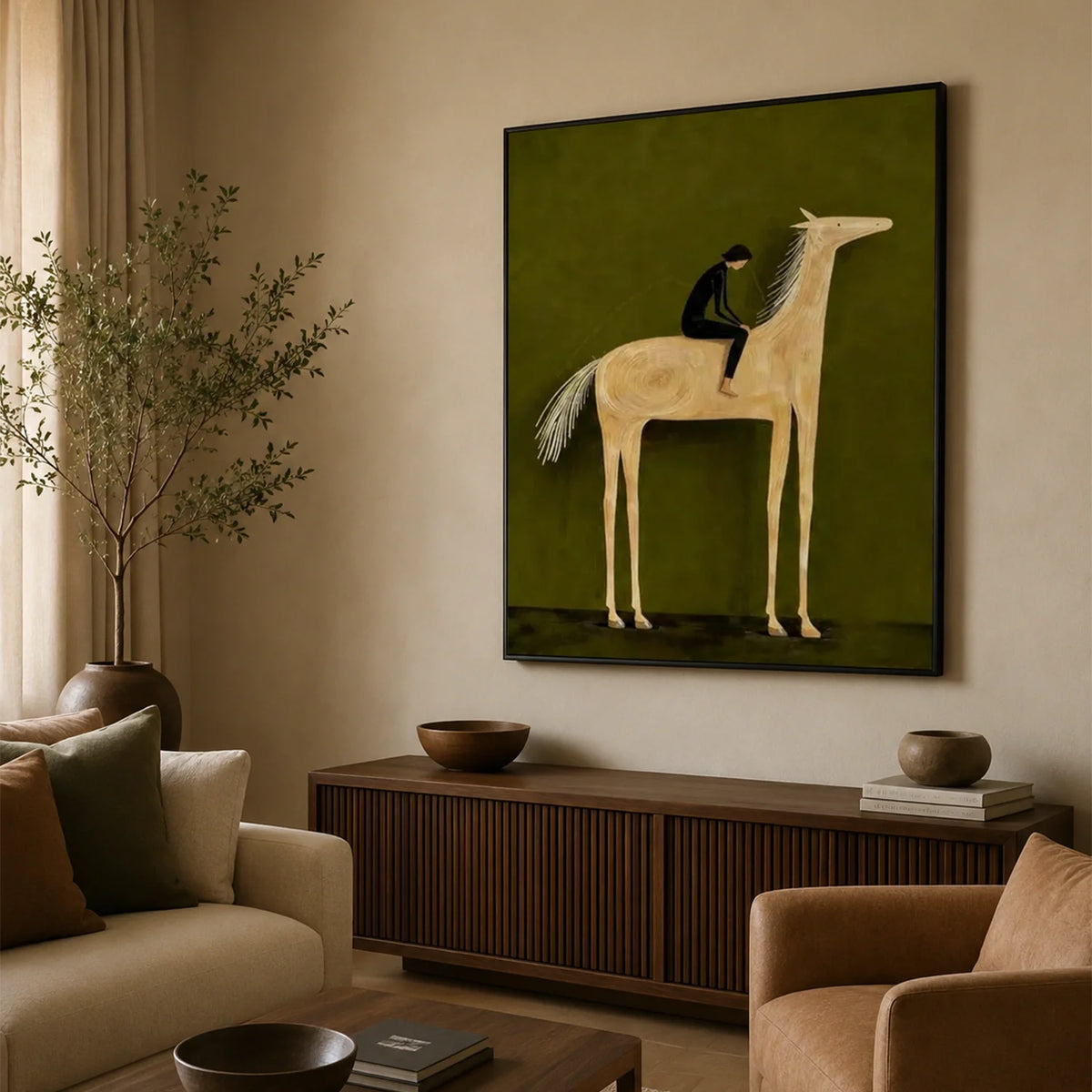 Hand-Painted Western Cowboy Wall Art #VA195