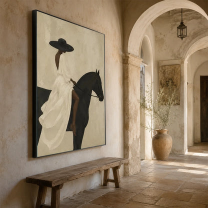 Hand-Painted Western Cowboy Wall Art #VA223