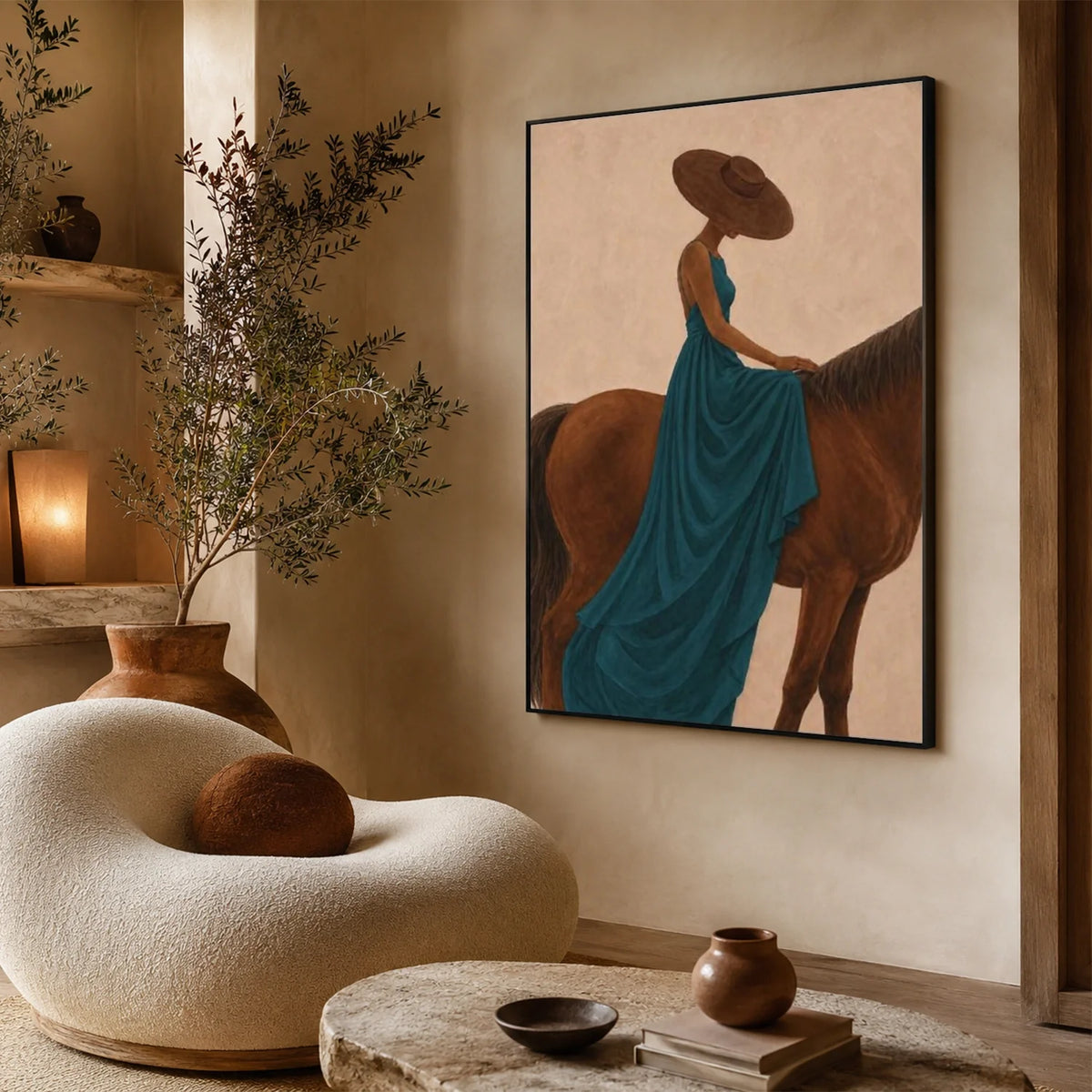 Hand-Painted Western Cowboy Wall Art #VA188