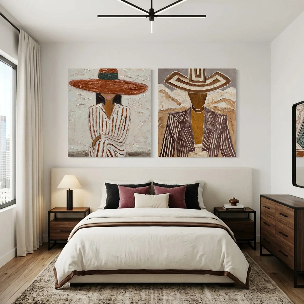 Hand-Painted Vintage Americana Wall Art Set of 2 #VA027