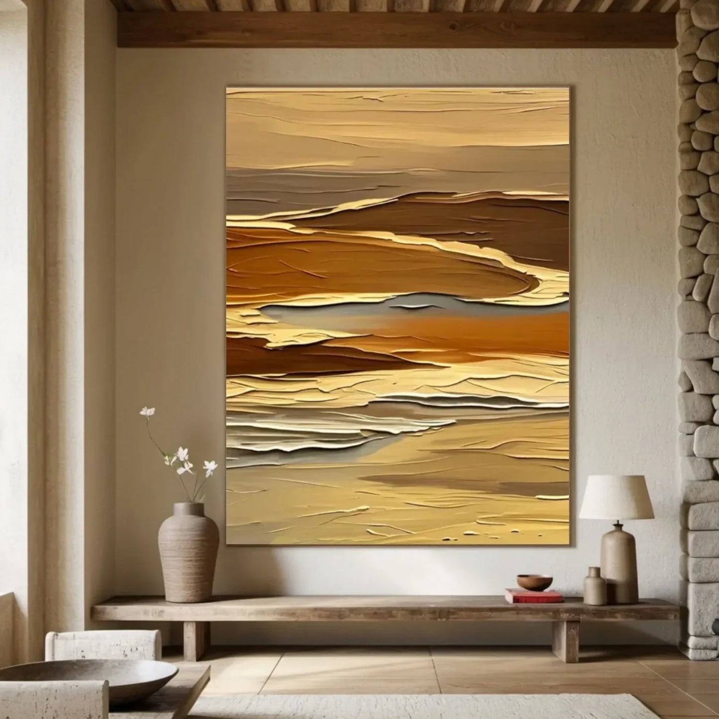 Abstract Mountain Canvas Art #MM277