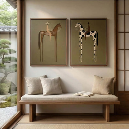 Hand-Painted Vintage Americana Wall Art Set of 2 #VA010