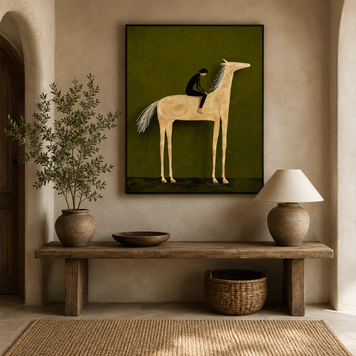Hand-Painted Western Cowboy Wall Art #VA195