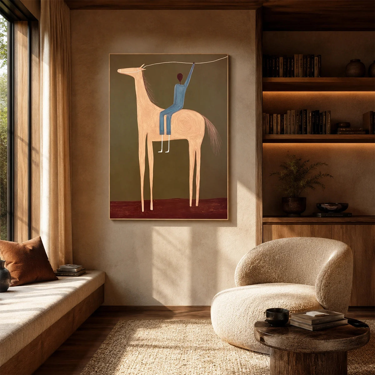 Hand-Painted Western Cowboy Wall Art #VA203