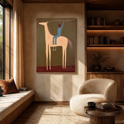 Hand-Painted Western Cowboy Wall Art #VA203