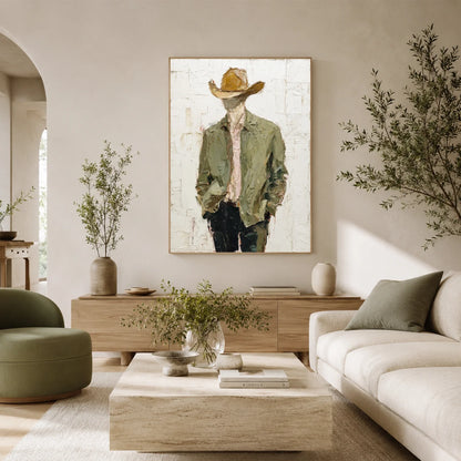 Hand-Painted Western Cowboy Wall Art #VA129