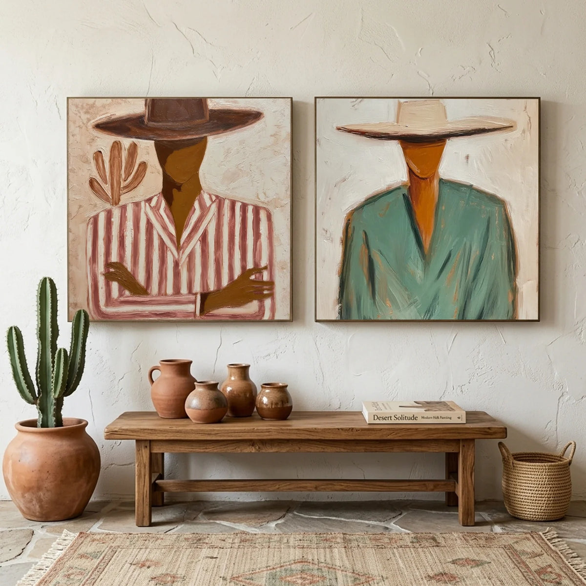Hand-Painted Vintage Americana Wall Art Set of 2 #VA028