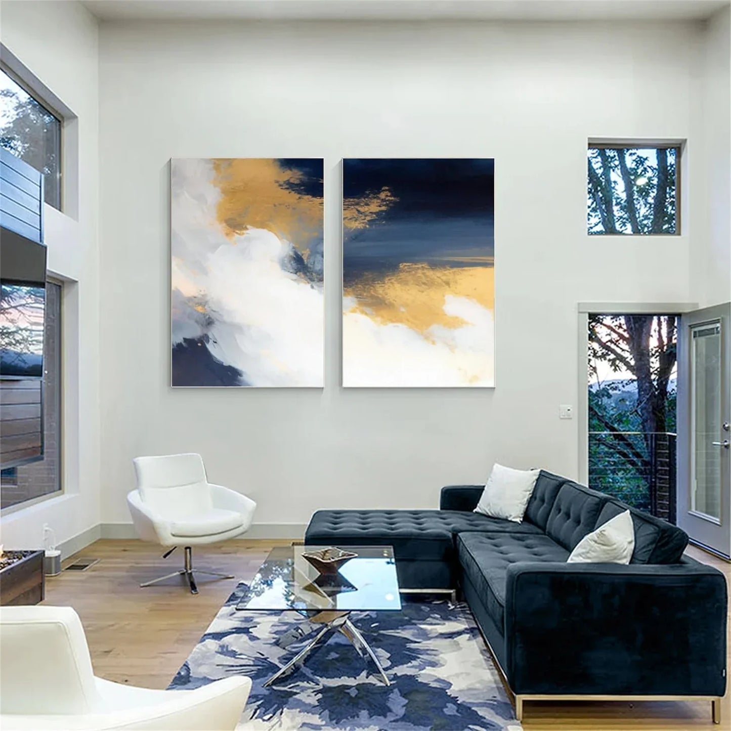 Abstract Canvas Art Set of 2 #WS965