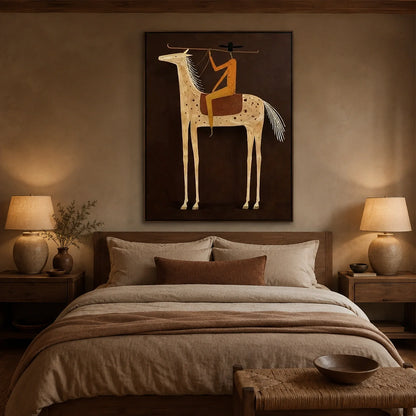 Hand-Painted Western Cowboy Wall Art #VA196