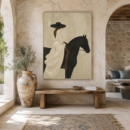 Hand-Painted Western Cowboy Wall Art #VA223