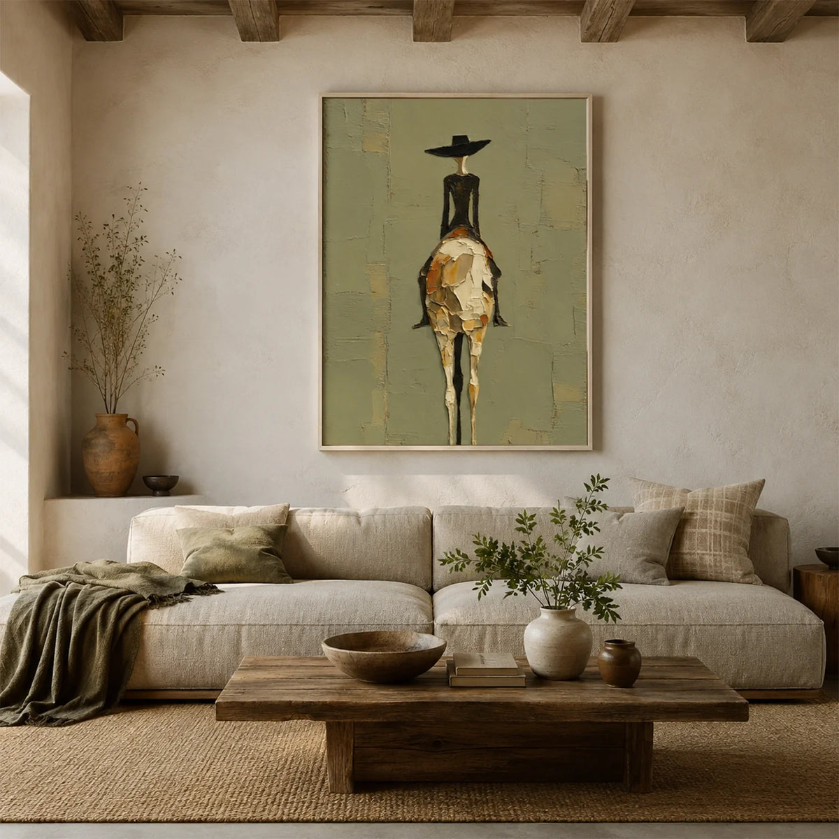 Hand-Painted Western Cowboy Wall Art #VA179