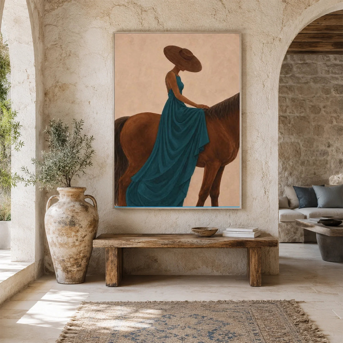 Hand-Painted Western Cowboy Wall Art #VA188