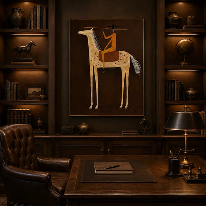 Hand-Painted Western Cowboy Wall Art #VA196