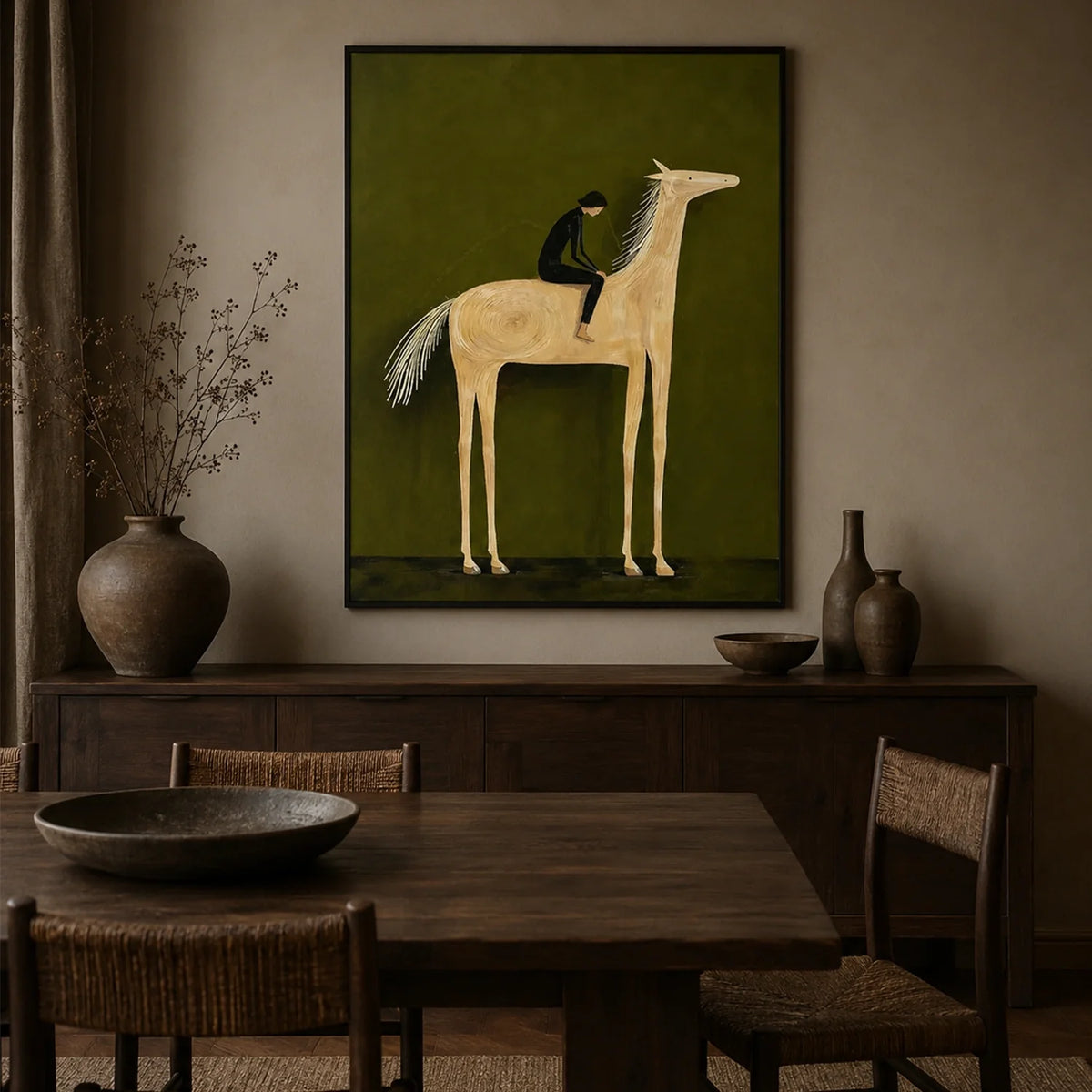 Hand-Painted Western Cowboy Wall Art #VA195