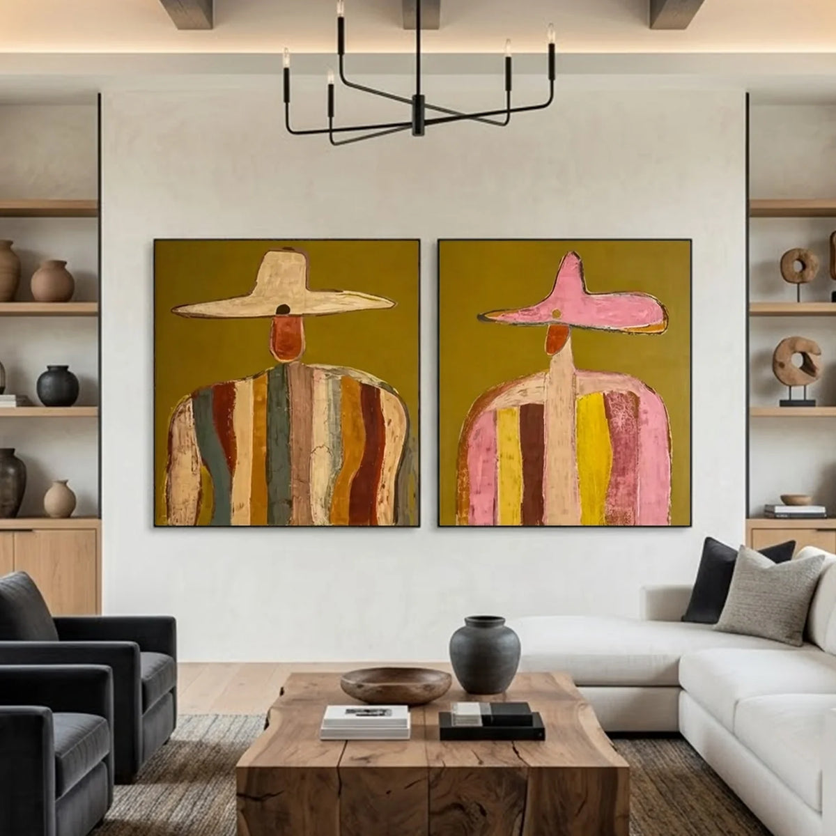 Hand-Painted Vintage Americana Wall Art Set of 2 #VA121