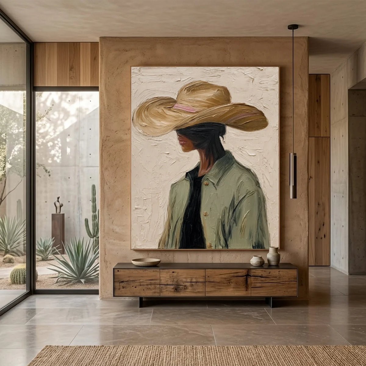 Hand-Painted Western Cowboy Wall Art #VA130
