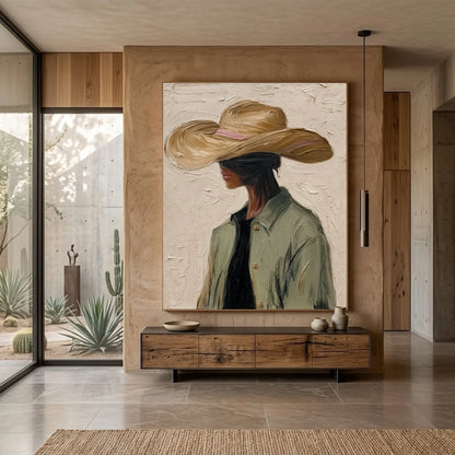 Hand-Painted Western Cowboy Wall Art #VA130