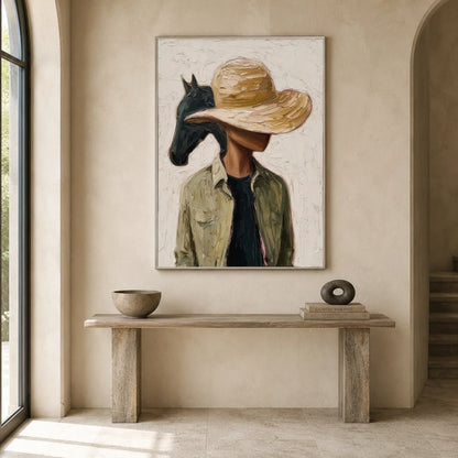 Hand-Painted Western Cowboy Wall Art #VA132