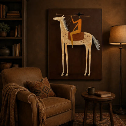 Hand-Painted Western Cowboy Wall Art #VA196