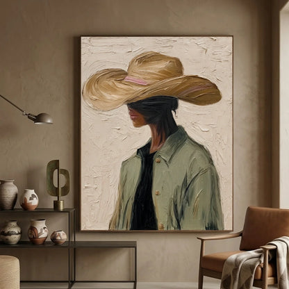Hand-Painted Western Cowboy Wall Art #VA130