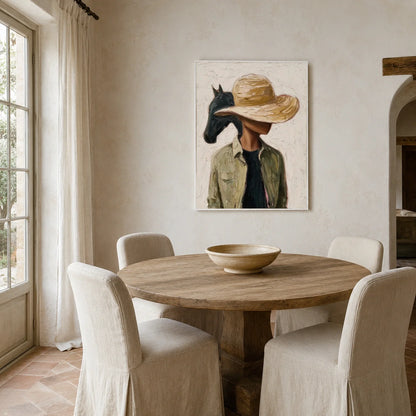 Hand-Painted Western Cowboy Wall Art #VA132
