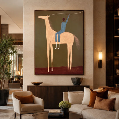 Hand-Painted Western Cowboy Wall Art #VA203