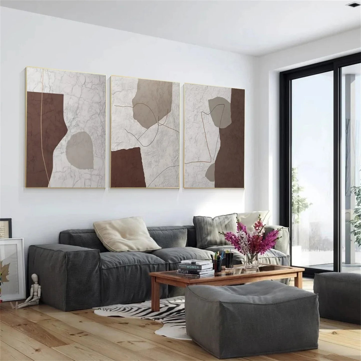 Abstract Canvas Art Set of 3 #WS804