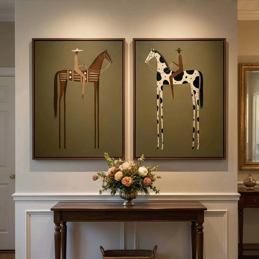 Hand-Painted Vintage Americana Wall Art Set of 2 #VA010