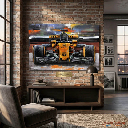 Handcrafted Race Car 3D Metal Wall Art for Home & Office Decor