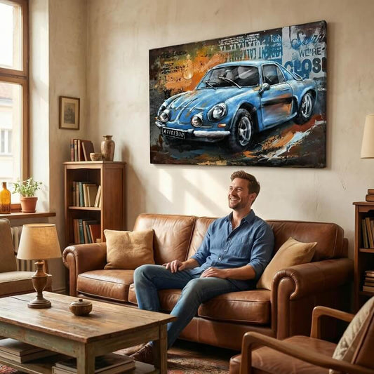 Handcrafted Sports Car 3D Metal Wall Art for Home & Office Decor