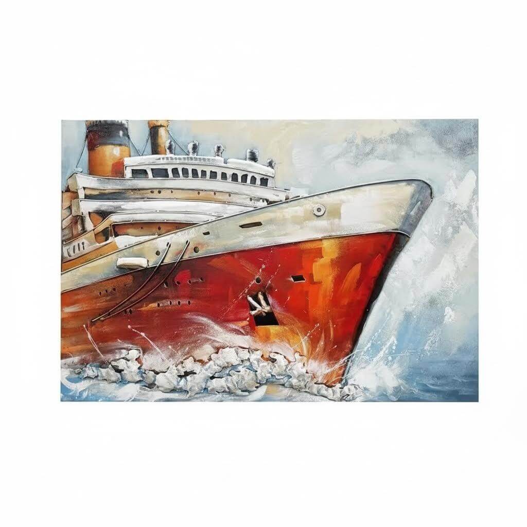 Handcrafted Cruise Ship 3D Metal Wall Art for Home & Office Decor