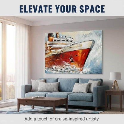 Handcrafted Cruise Ship 3D Metal Wall Art for Home & Office Decor