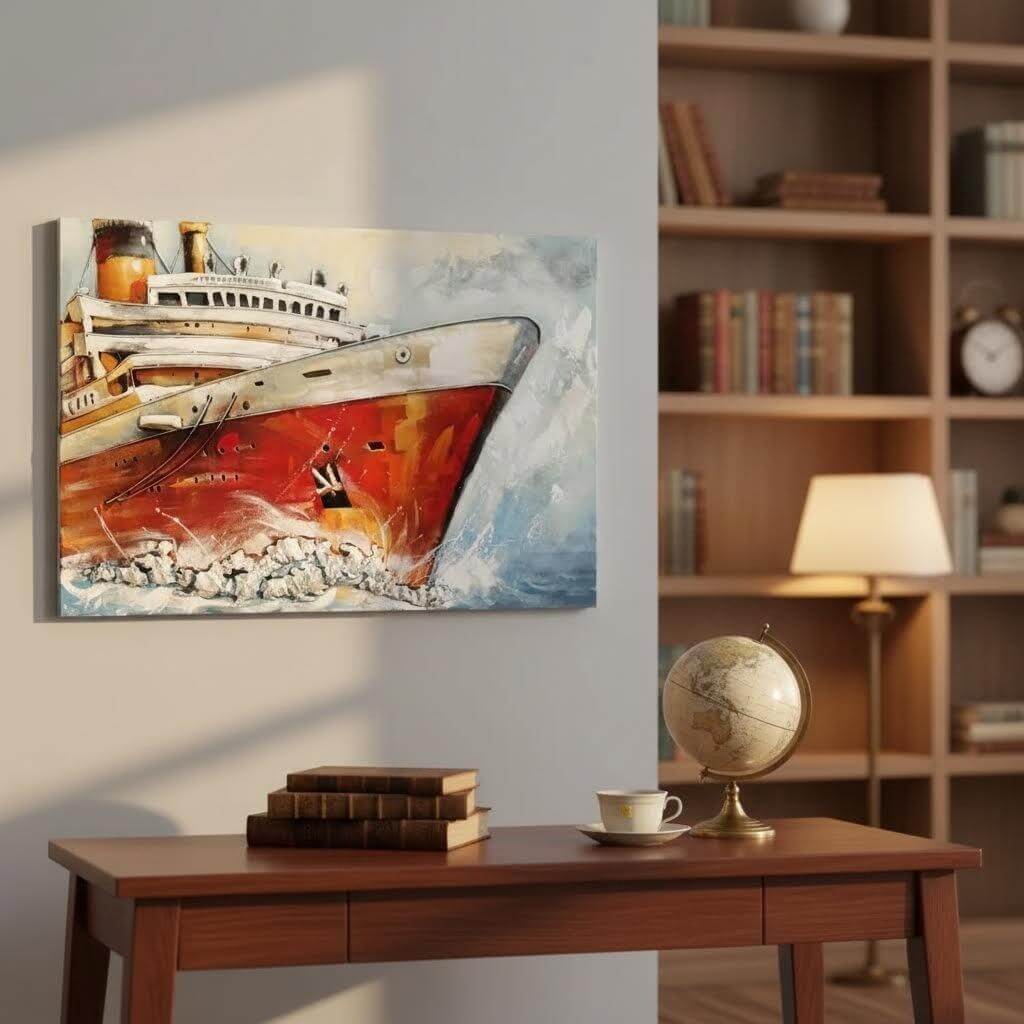 Handcrafted Cruise Ship 3D Metal Wall Art for Home & Office Decor