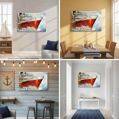 Handcrafted Cruise Ship 3D Metal Wall Art for Home & Office Decor