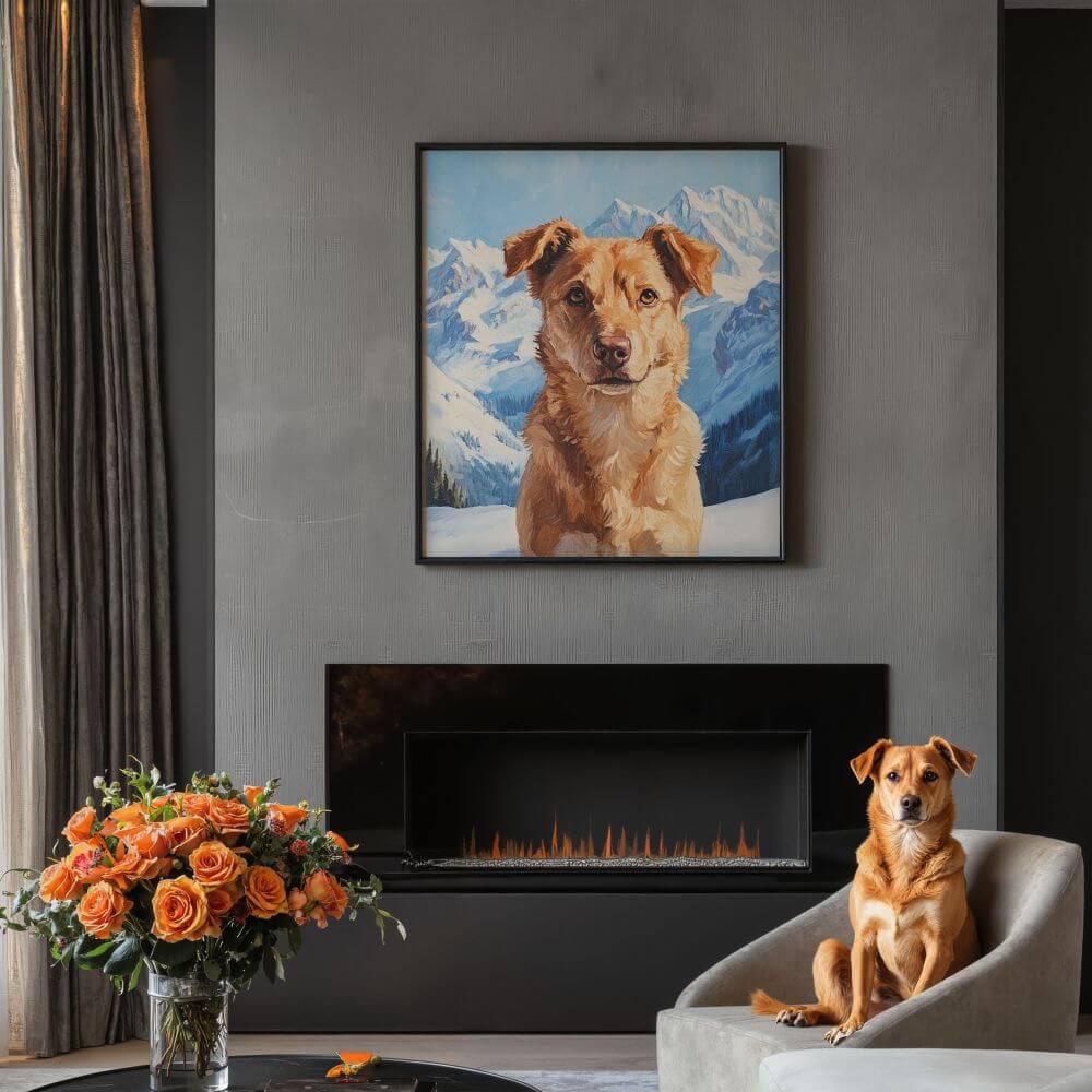 Custom Pet Portrait Artwork – Digital Painting from Photo – Printable Wall Art for Pet Lovers Gift