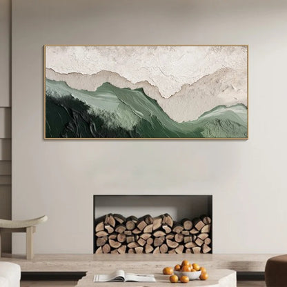 Minimalist Beach Painting Large 3D Textured Wall Art Ocean Wave Painting on Canvas Wabi-Sabi Wall Art